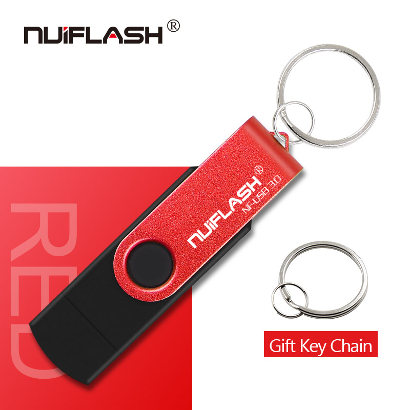 Nuiflash Metalen Usb 3.0 flash drive mini usb stick pen drive 16gb 32gb 64gb 128gb usb3. 0 pendrive Hoge Snelheid usb flash disk: 16GB / red