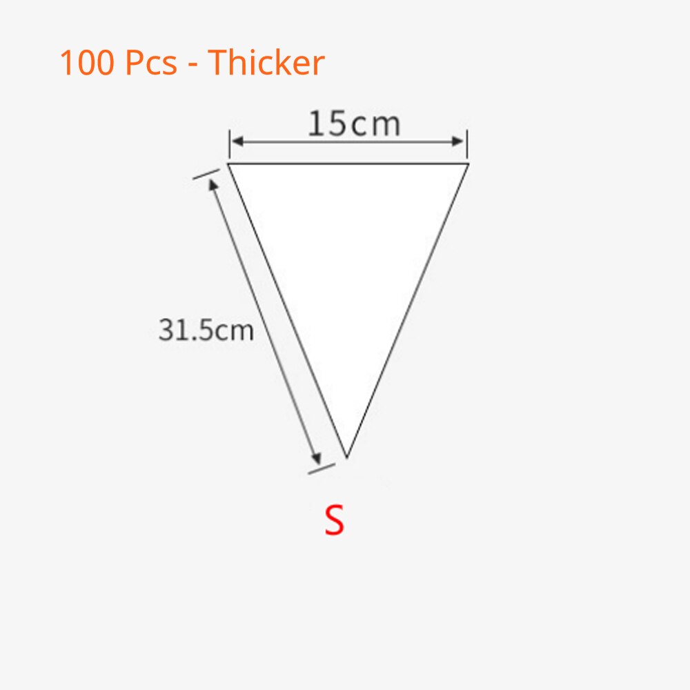 20/100Pcs Gebak Zakken Taart Decoratie Keuken Icing Voedsel Voorbereiding Zakken Cup Cake Piping Gereedschap Voor bakken Dikker: 100Pcs Thicker S