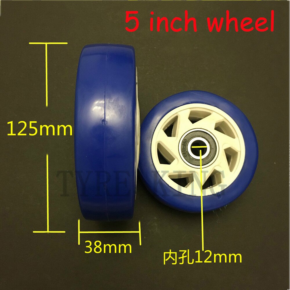 5 Inch or 4 Inch Silent Wheel 5&quot; Single Wheel Plastic Flat Wheel 5 &quot;rubber Wheel 125 * 38 or 100*38 Caster Luggage Car Wheel