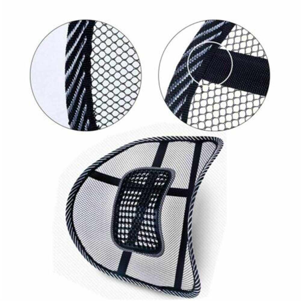 1 unidad de respaldo Lumbar de malla, cojín, Corrector de postura de asiento, coche, silla de oficina, suministros para el hogar