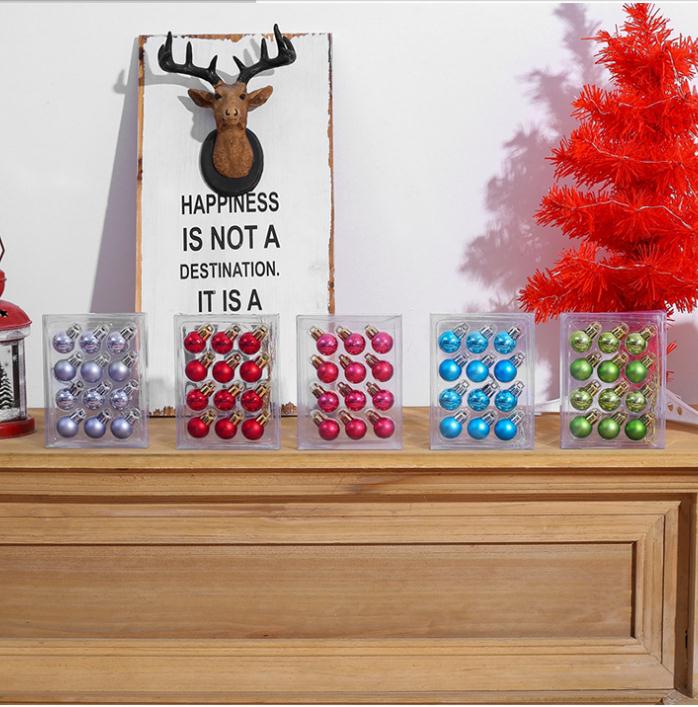 12 stuks feestdecoratie kerstballen ornamenten kleine onbreekbare kerstboom hangende bal hanger massief