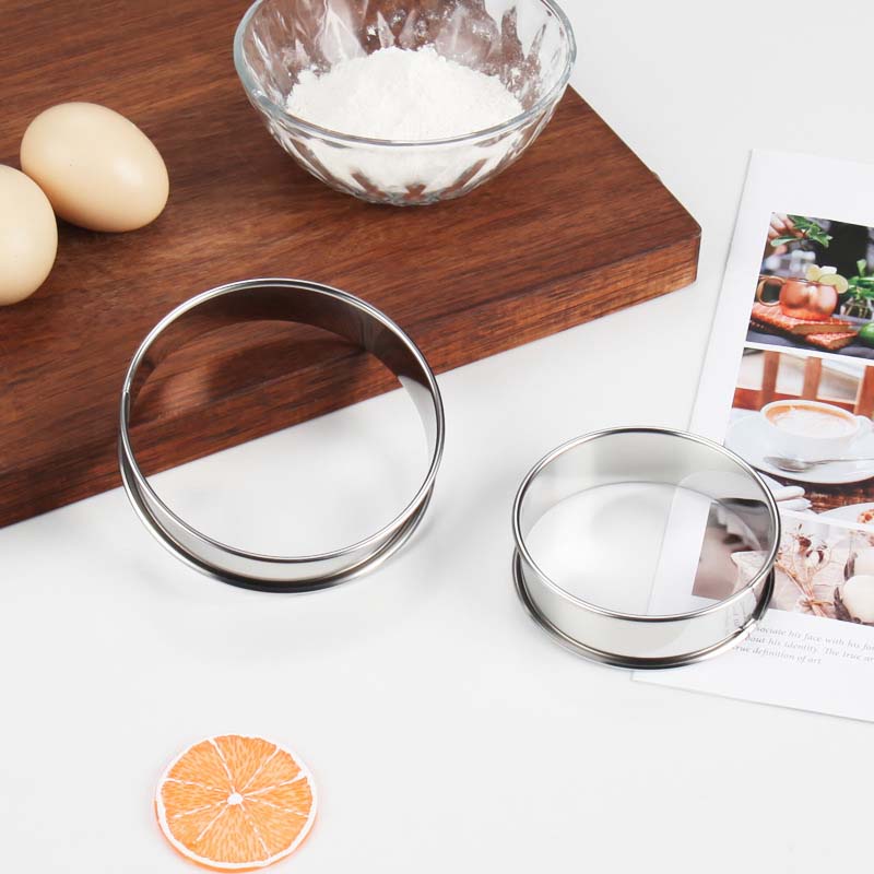 5 Stück Muffin-Törtchenringe, doppelt gerollter Tortenring, Edelstahl-Muffinringe, runde Metallringform für die Lebensmittelherstellung, Backformen