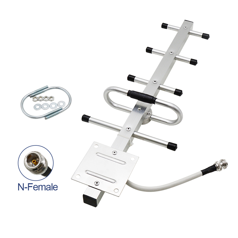 Antennes directionnelles extérieures d'EDEN Yagi 9dbi 915mhz Lorawan Yagi pour la radio NB-IOT d'antennes de système radio N-femelle 868MHz: Black