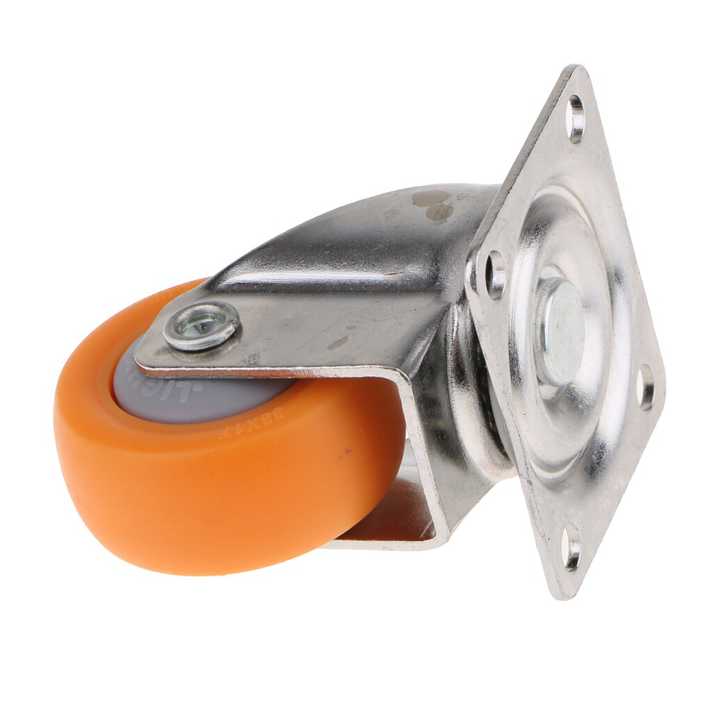4 Pcs Nylon 360 Degree Swivel Wheels Sofa Furniture Plate Casters 25kg Duty
