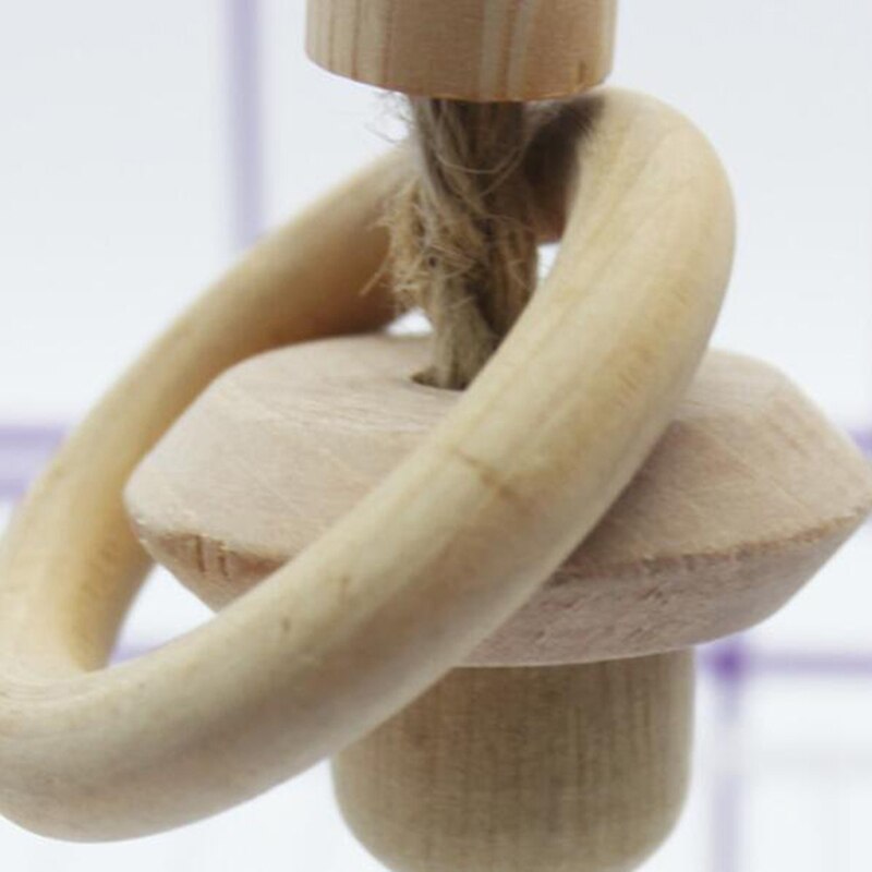 Natural Wood Bird Parrot Bird Cage Ladder Climbing Ladder Station Bar Bird Training Tool Bird Cage Accessories