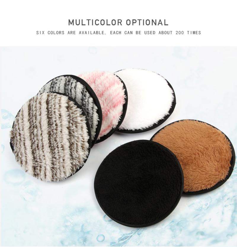 Lazy Double-sided Microfiber Face Cleaner Makeup Remover Sponge Puff Towel Plush puff Cleansing Cloth Pads