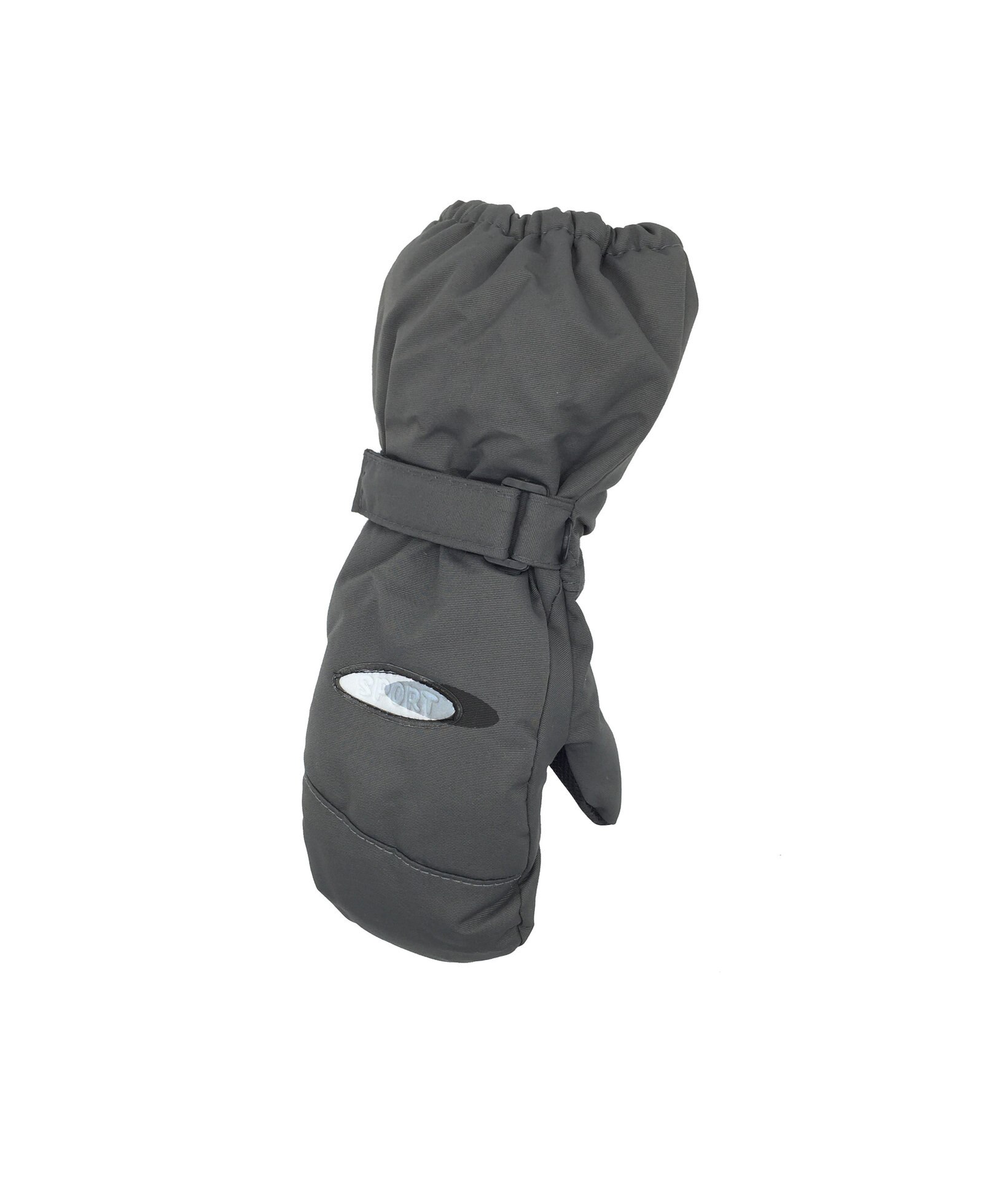 Gants de Ski pour enfants, épais, en velours, chauds, coupe-vent, sport de plein air, mitaine, antidérapants, pour la randonnée: Dark Gray