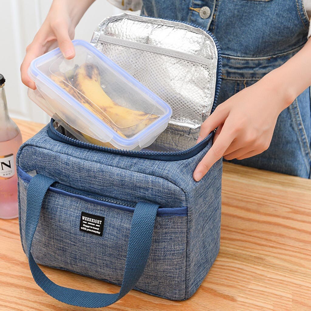 Delle Donne del Sacchetto di pranzo al Sacco Riutilizzabile Isolante Termico Degli Uomini Multifunzionale Dispositivo di Raffreddamento E Mantenere Caldo Lunch Box A Tenuta Impermeabile