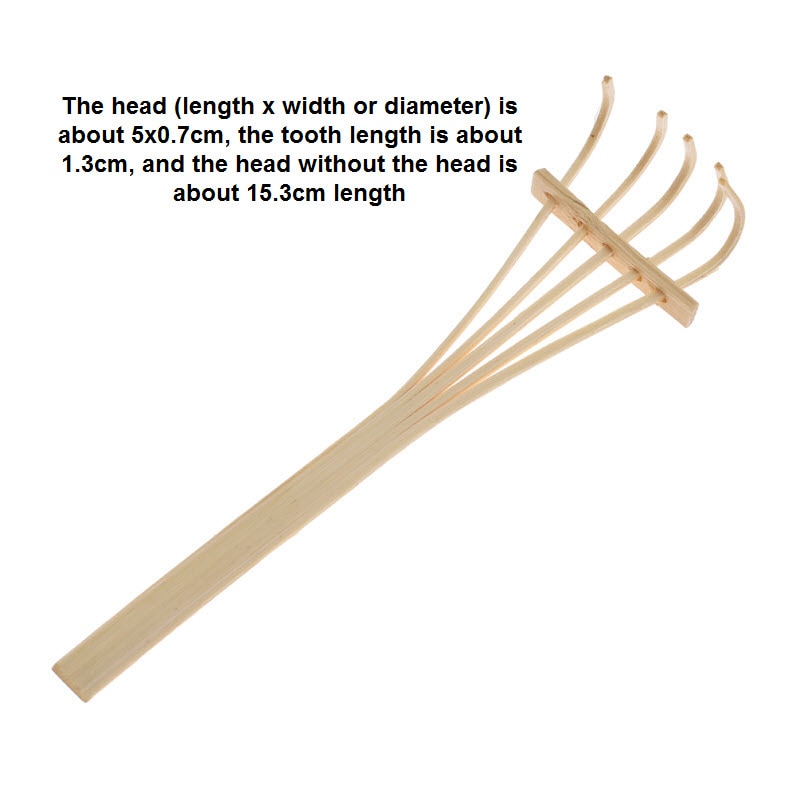 She Love 5pcs Bamboo Zen Garden Rake Meditation Tools Home Decor Relaxation Handcrafted