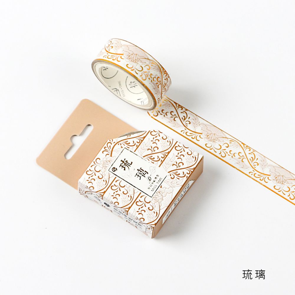 1Stck Gold Folie DIY Handwerk funkeln Papier Klebstoff Aufkleber Chinesische aufbringen Washi Band Jahrgang Klebstoff Washi Band Stationäbetreffend: 6