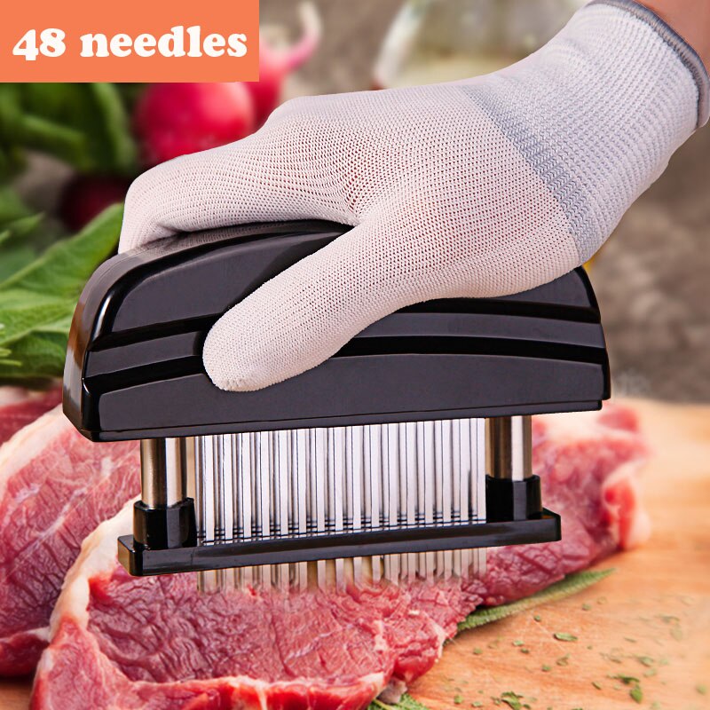 Beaf-mazo para carne, herramientas de cocina, martillo, tensor, cuchillo de acero inoxidable, 16/48 cuchillas