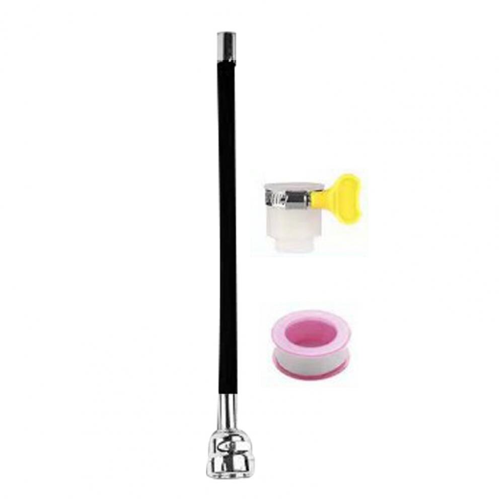 1 Set 25/35/55cm Tap Extender Faucet Extension Tube Kitchen Bathroom Faucet Extender 3 Levels 360° Adjustable Tap Extender Tube: Black S