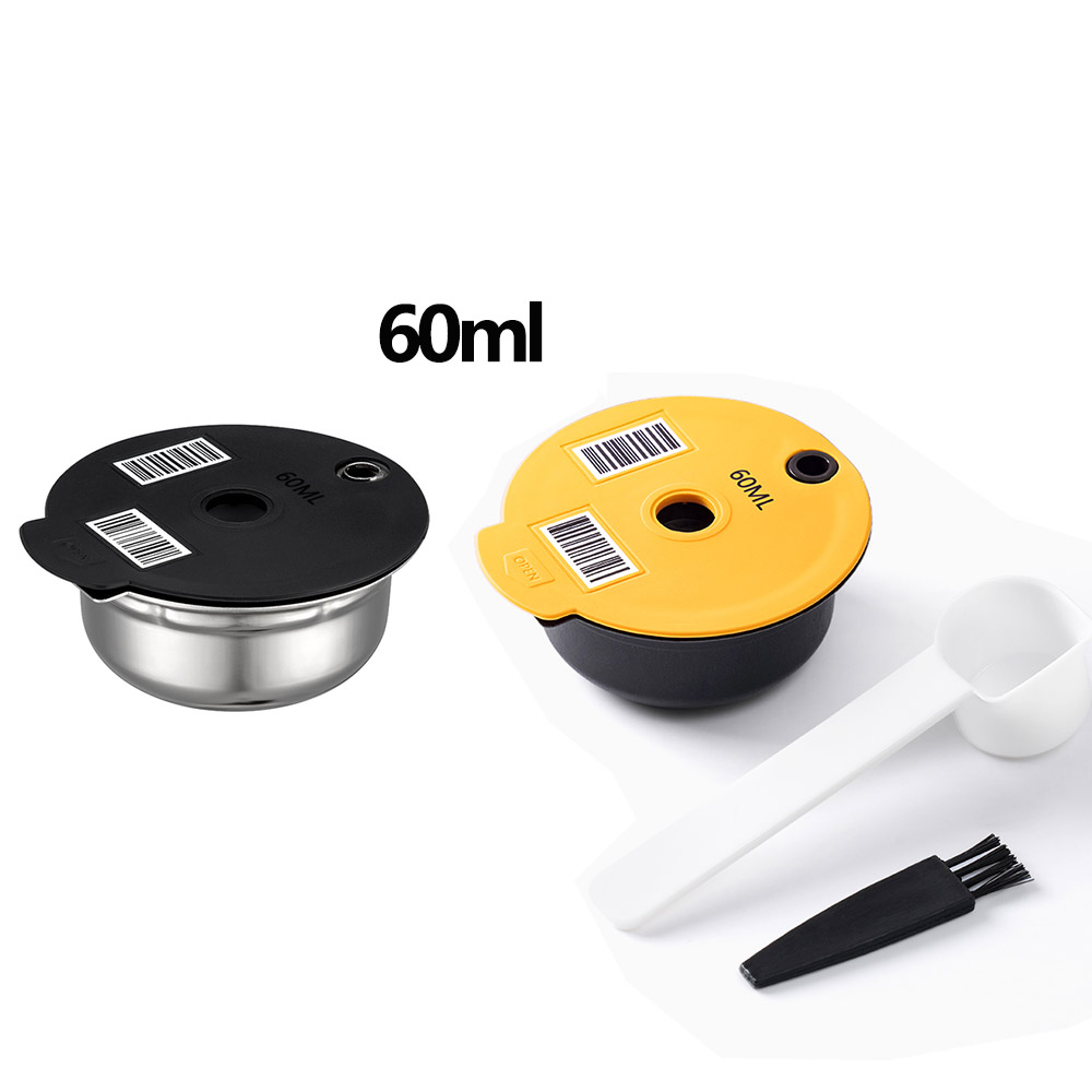 60 ml / 180 ml wiederverwendbare Kaffeekapseln für BOSCH-s Maschine Tassimo nachfüllbarer Filter Edelstahl Hersteller Schote Geburtstagsgeschenk: Orange