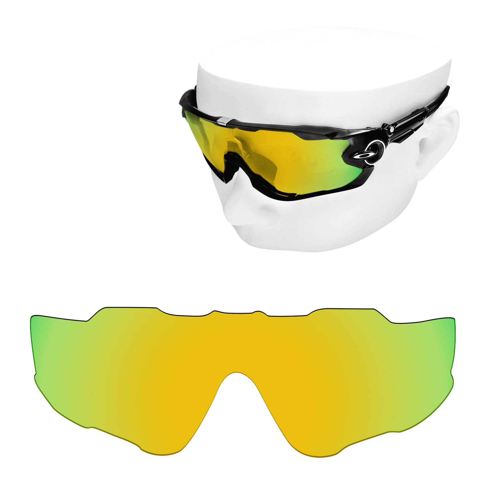 Reemplazos de lentes polarizadas OOWLIT para gafas de sol Oakley Jawbreaker OO9290: multicolor (solo lentes)