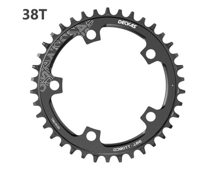 Deckas 110BCD Kettingblad Racefiets Smalle Grove 36T 38T 40T 42T 44T 46T 48T 50T 52T 110BCD 5 bouten fiets Kettingwiel: YELLOW