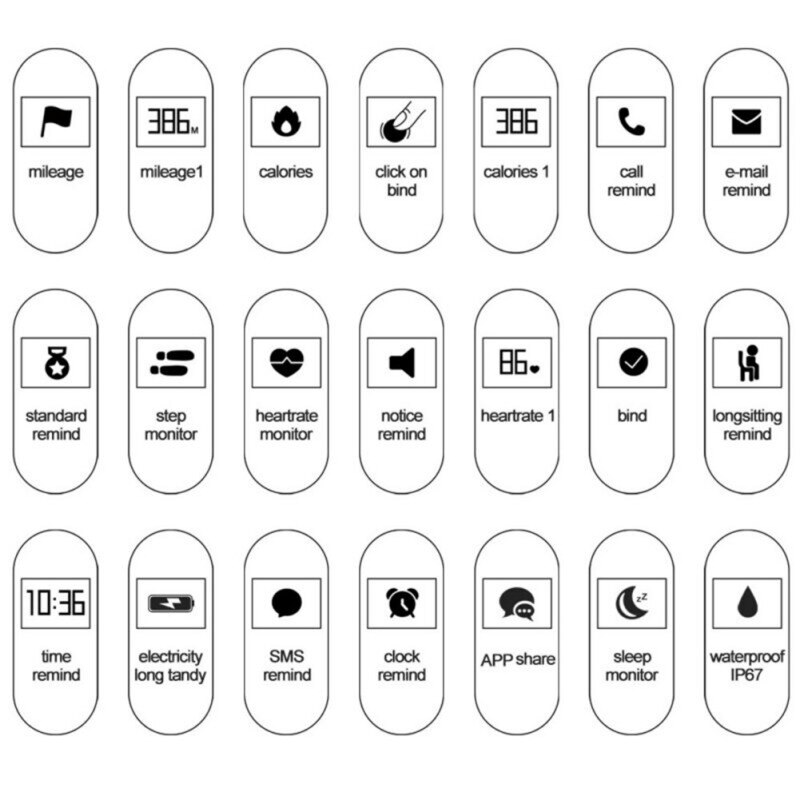 Smart health bracelet M2 Heart Rate Bracelet life-Waterproof Sport Fitness Band Step count Message Smart Bracelet