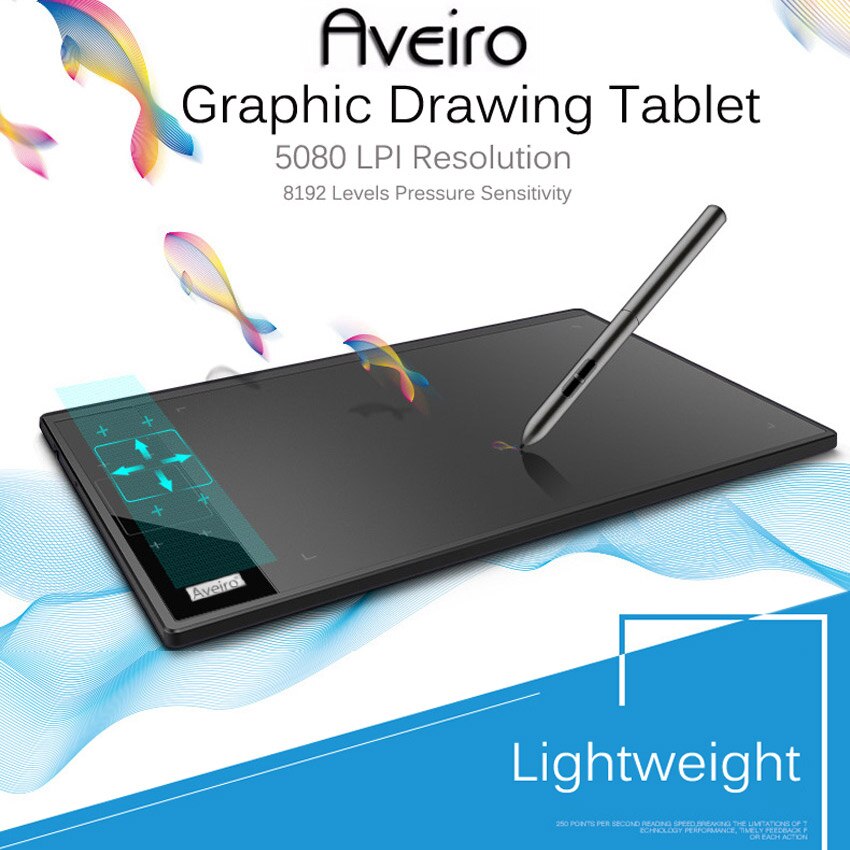 Aveiro Graphics Tablet - 10.1" Screen - 8192 Pressure Levels - USB Interface - 2160x1440 Resolution
