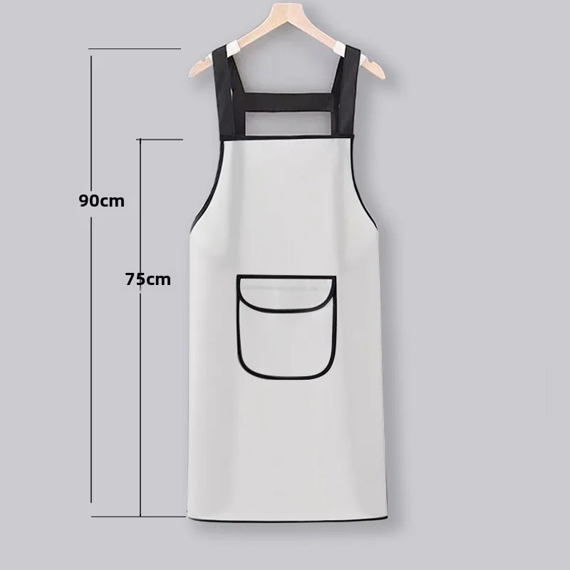 Extra lange, waterdichte oliebestendige schort, unisex, grote maat, keukenschort, restaurantkokschort, afwasschort voor thuisgebruik: Chocolade