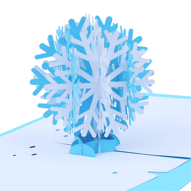Snowflake 3D Pop-Up Kerstkaart Kaarten Uitnodiging Envelop
