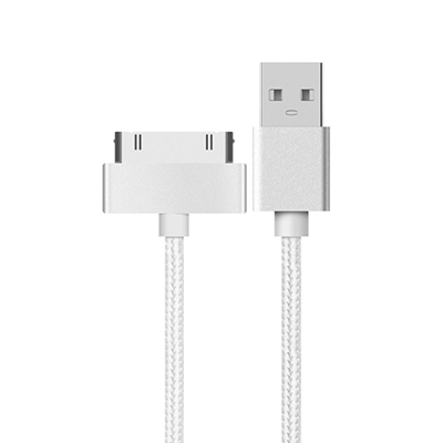 USB Cable Fast Charging for iPhone 4 4s 3GS 3G iPad 1 2 3 iPod Nano touch 30 Pin Original Charger Adapter Data Sync Cord: silver