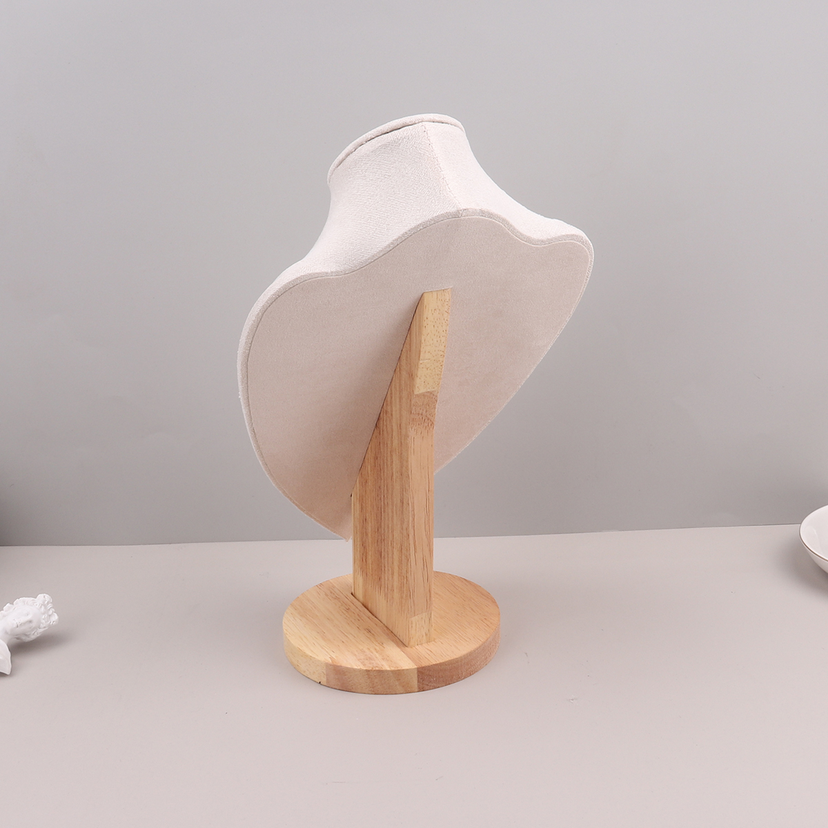 Fluwelen portret ketting display hanger organisator sieraden display standaard sieraden mannequin buste ketting hanger etalage