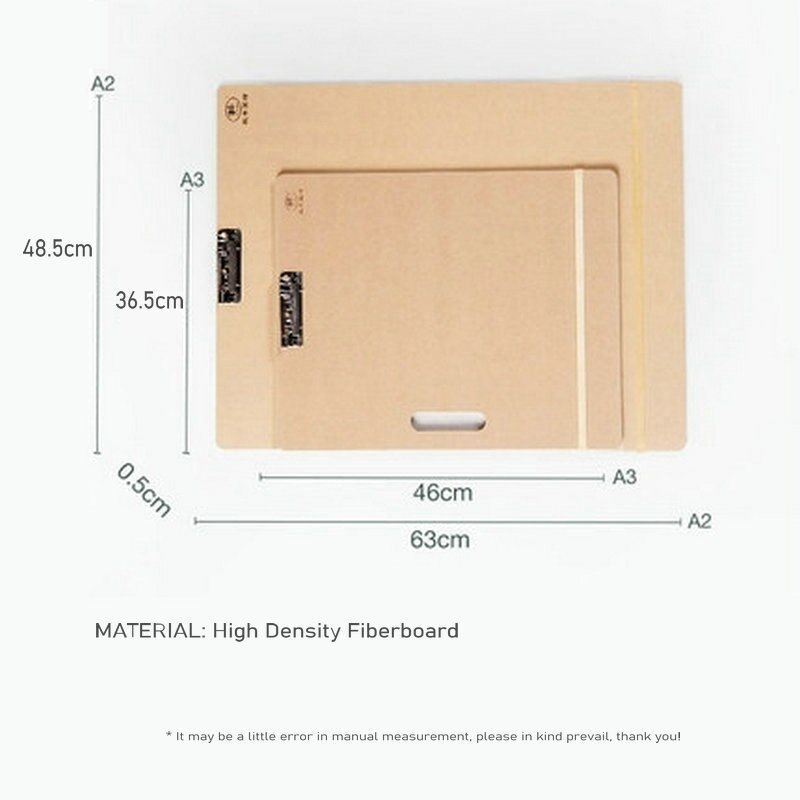 Grande tavolo da disegno A2 A3 tavoletta di carta portatile in legno clip tavola artista blocco da disegno