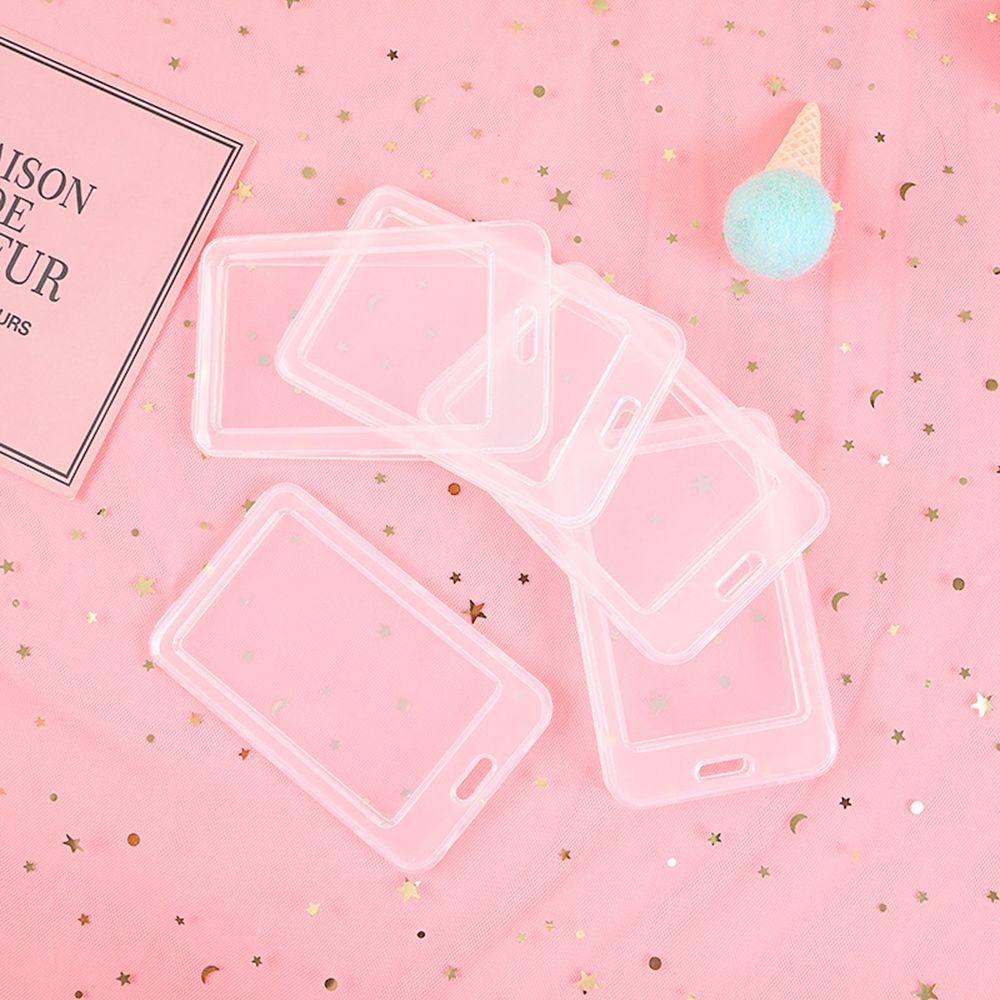 Transparent PVC Bank Bus Credit Card Holder Cover Storage Card ID Holders Womem Men Kid's Protector Cover 1PCS