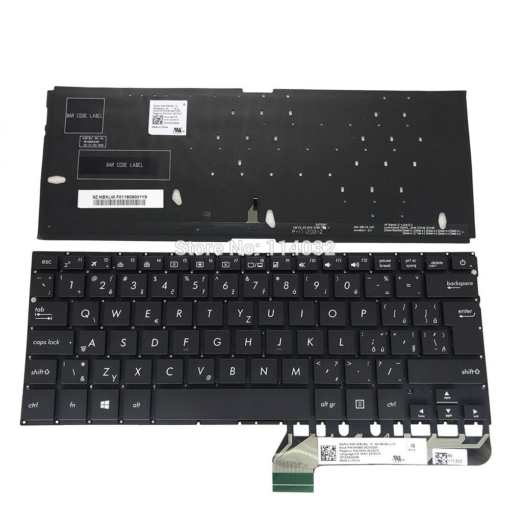 Teclado de retroiluminación UX430, teclados de repuesto para ASUS zenbook UX 430UQ checo CS JP negro japonés 0KNB0 2627CS00 2627JP00 real: UX430UQ CS