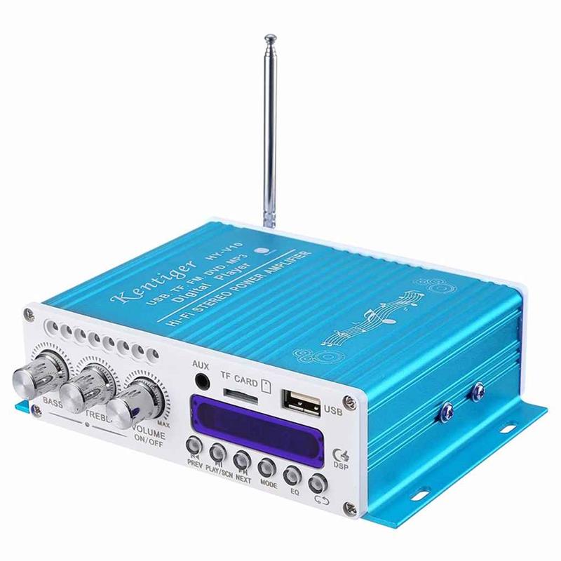 Kentiger V10 Hi-Fi klasy AB stereofoniczny odtwarzacz cyfrowy Super bas wzmacniacz Bluetooth pilot bezprzewodowy samochód głośnik Audio