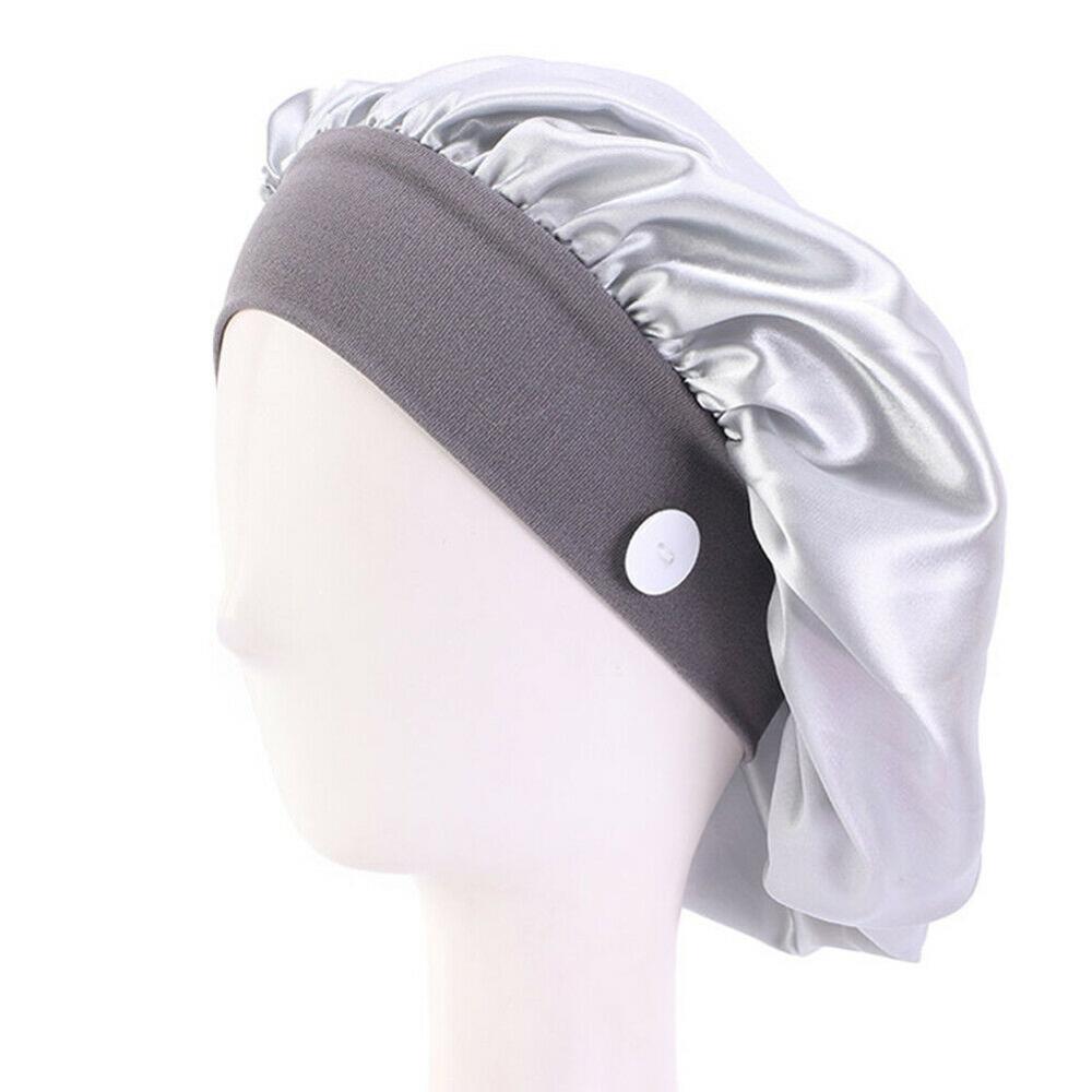 Surgicals Caps Scrub Bouffant Hoed Arts Verpleegkundige Chirurgen Cap Gestreepte Sanwood Ronde Cap Dames Mode Accessoires Beanie: K  Silver