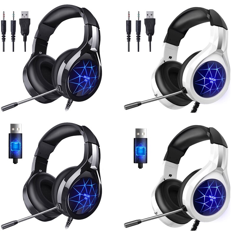 Gamingowy zestaw słuchawkowy gracze słuchawki z mikrofonem zestaw słuchawkowy dla graczy na PC 7.1 USB Surround Stereo dla graczy XBox One PS4 PC Laptop