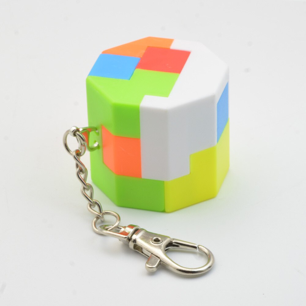 LeFun bausteine Keychain MiNi Magische Würfel Schnelle Ultra-Glatte Spezielle förmigen Schmücken Geschwindigkeit Puzzle Cubes Kinder Spielzeug: keychain cubes 7