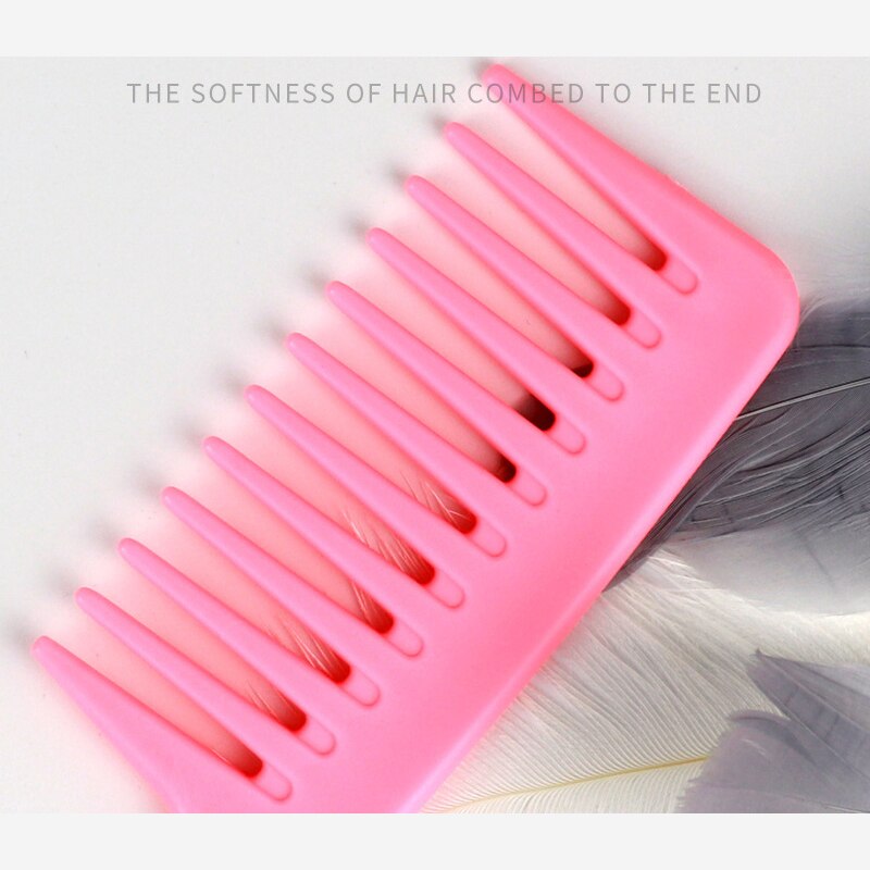 Gorąca sprzedaż szeroki ząb grzebień robić włosów mokro Szczotka rozczesywanie włosów z hakiem