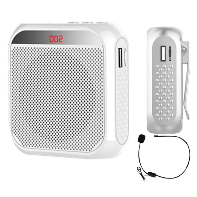 Amplificador de voz megáfono, altavoz de voz Personal portátil con pantalla de micrófono, altavoz para profesores, guía turística de voz