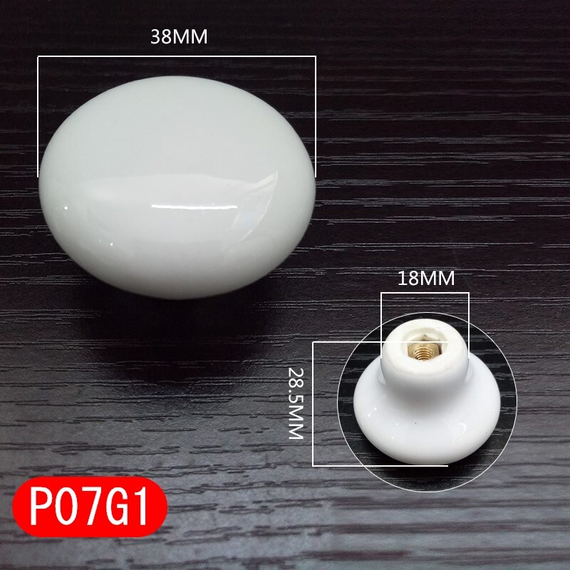 Silver White Ceramic Cabinet Handles Zinc Alloy Drawer knobs Wardrobe Door Handle Simple European Pulls Furniture Hardware: P07G1