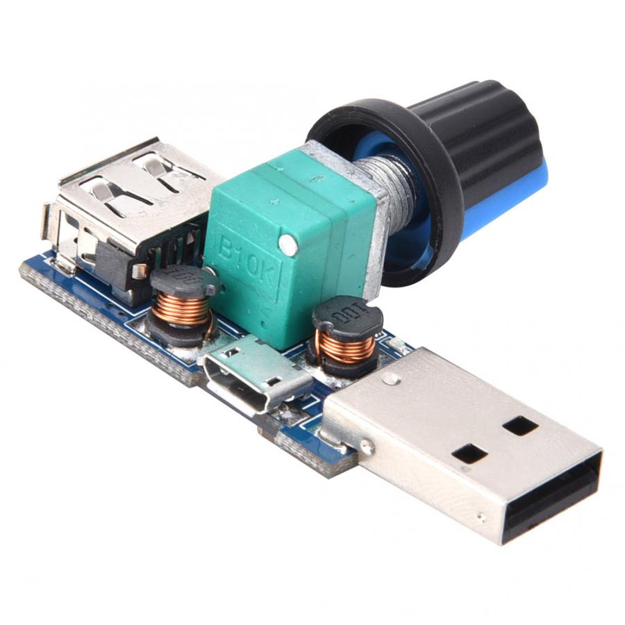 2 stk usb viftetempokontroller  dc4 ~ 12v 5w viftetemporegulator for kontorhjemmotortempokontroller