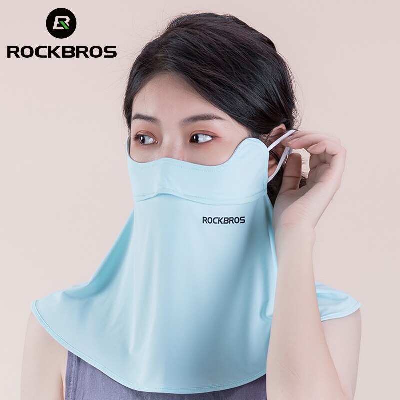 ROCKBROS – Bandana d'été pour hommes et femmes, Protection contre le soleil, en soie glacée, pour cyclisme, pêche, écharpe de Sport en plein air