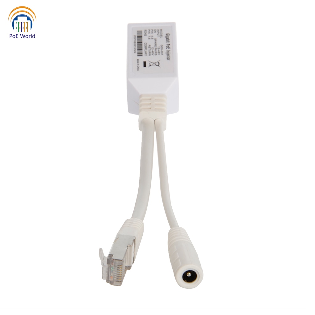 Gigabit PoE Injector cable use as poe splitter or poe injector from 12V -56V for MikroTik and other PoE Products