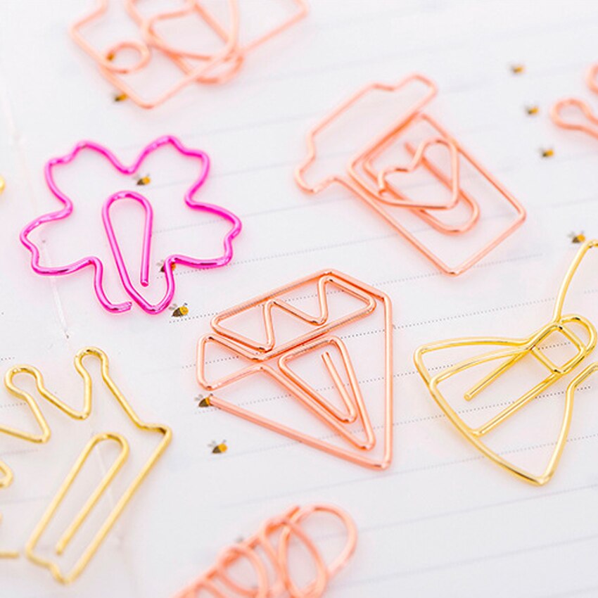 50pcs/lot Kawaii And Cute Planner Tools Metal Mini Clips Photos Stationery Metal Binder Clips