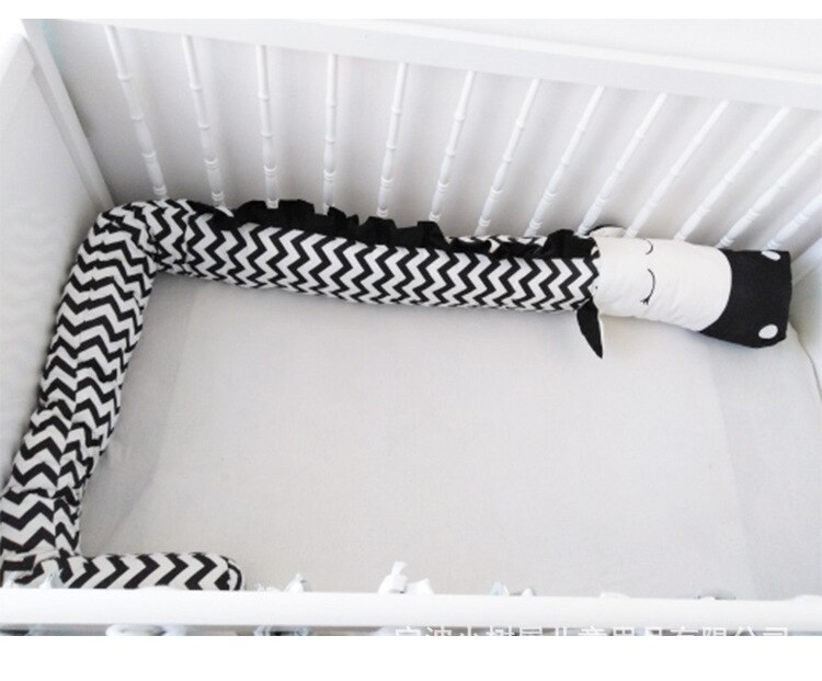 200 centimetri zebra Cilindrico Traspirante Presepe Protezione Utile bambino Paraurti Cuscino Decorazione Della stanza