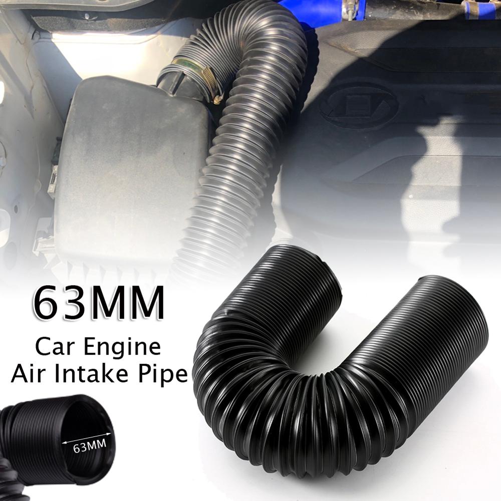 63MM/76MM Car Engine Flexible Air Hose Air Intake Pipe Inlet Hose Tube Car Air Filter Intake Cold Air Ducting Feed Hoses Pipe: 63MM