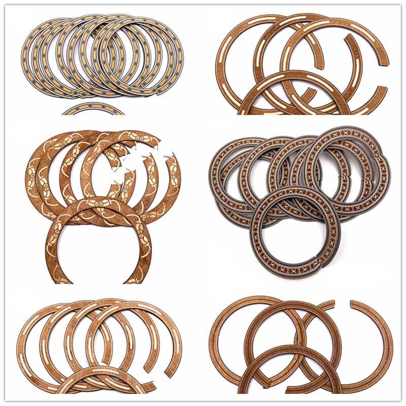 Rosette pour guitare acoustique classique, 2 pièces, cercle en bois de rose, trou de son, incrustation de décalcomanie, pièces de guitare acoustique