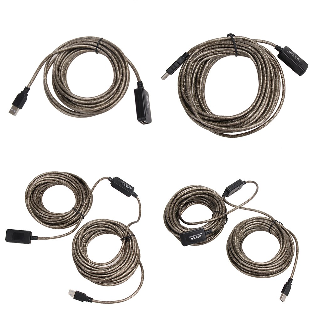 5m 10m 15m 20m USB Cable Male To Female USB 2.0 Extension Cable Extension Line Cable High Speed Wire Data Adapter Connector
