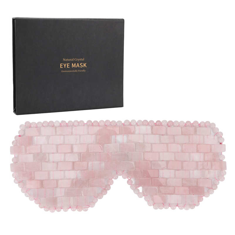 Jadestone Eye Pad Improve Sleeping Natural Stone Eye Pad for Daily Use: Pink crystal