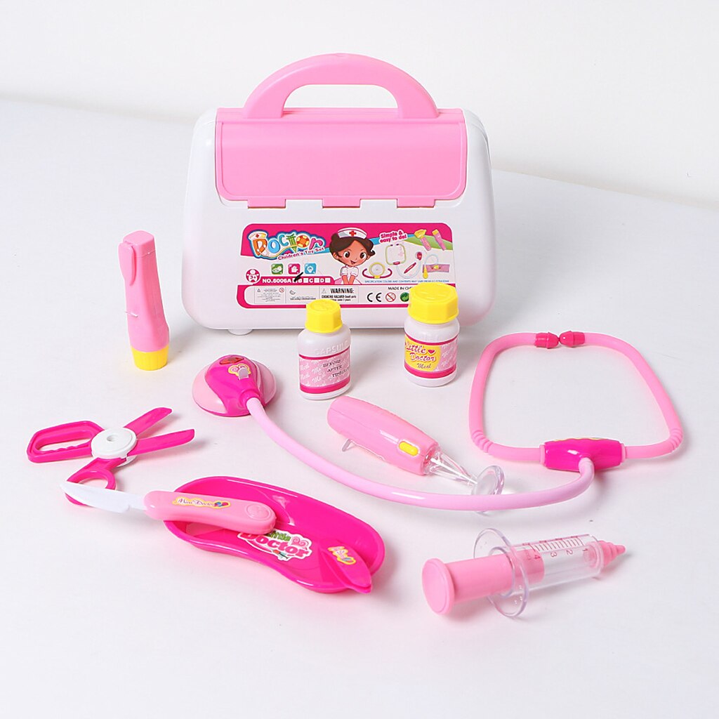 Simulazione Medico e Infermiere Kit per I Bambini Del Bambino Pretend Medico Giochi di ruolo Giochi Per Bambini Delle Ragazze Dei Ragazzi In Età Prescolare Giocattolo Inerente Allo Sviluppo di 15pcs rosa