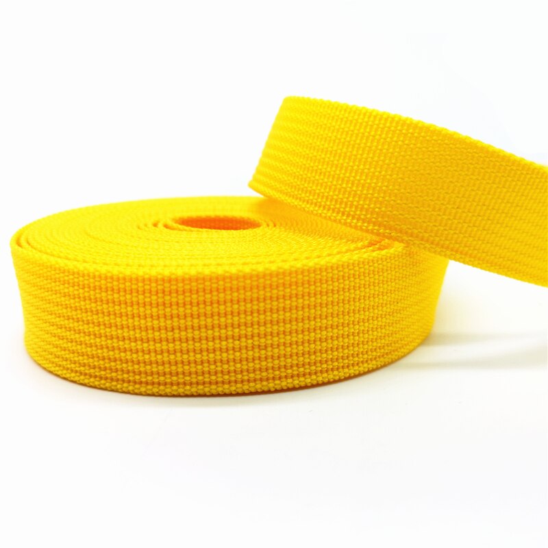 5 Meters 25mm PP Ribbon Belt Bag Webbing Pit Pattern Webbing Knapsack Strapping Sewing Bag Belt Accessories: Yellow