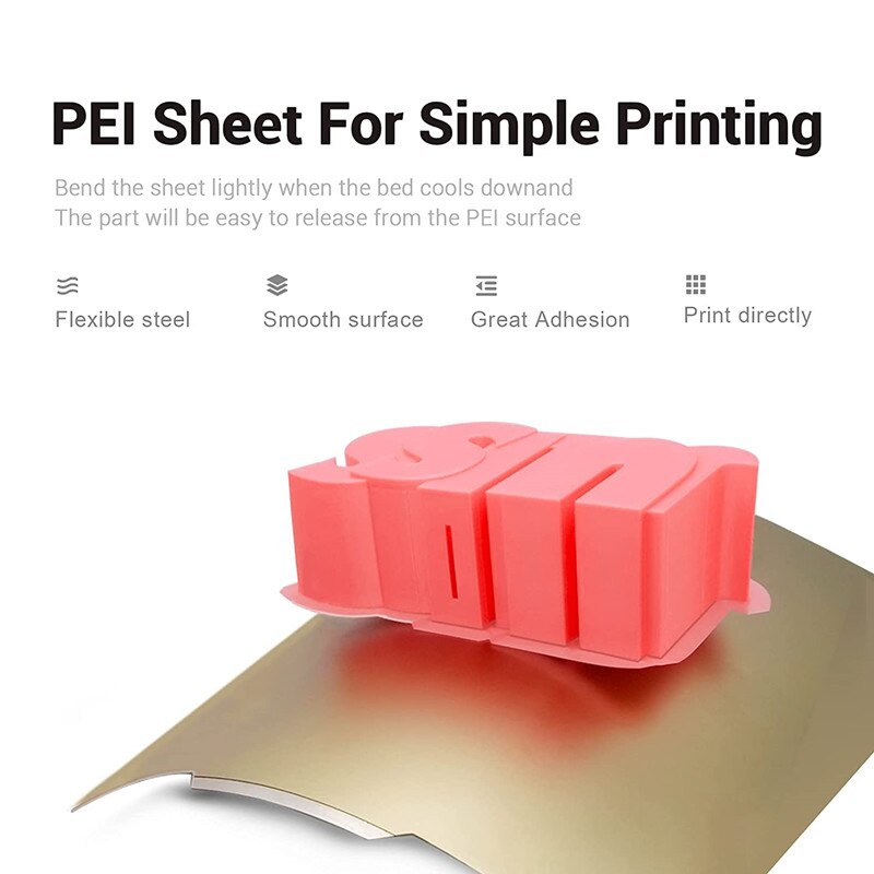 ENERGETIC Upgrade Removal Spring Steel Sheet Pre-Applied PEI Flex Plate+Magnetic Base 220/235/310mm For 3D Printer Bed