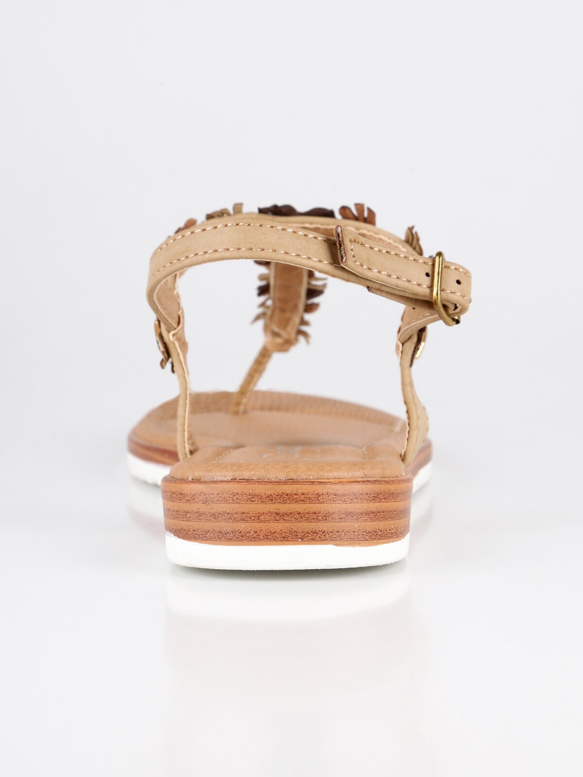 Sandalen Flip flops beige studded