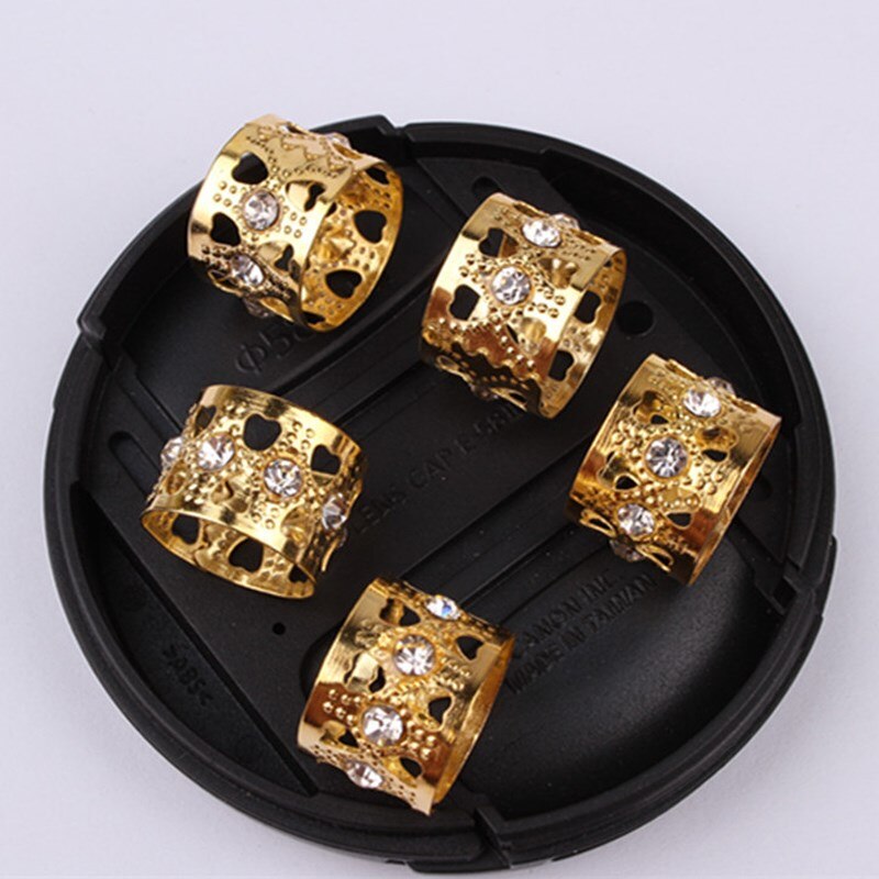 50 sztuk złota robić włosów kryształ górski strach warkocze Dreadlock koraliki regulowany warkocz mankietów klip w kształcie serca w kształcie serca narzędzie robić przedłużania włosów biżuteria 13mm