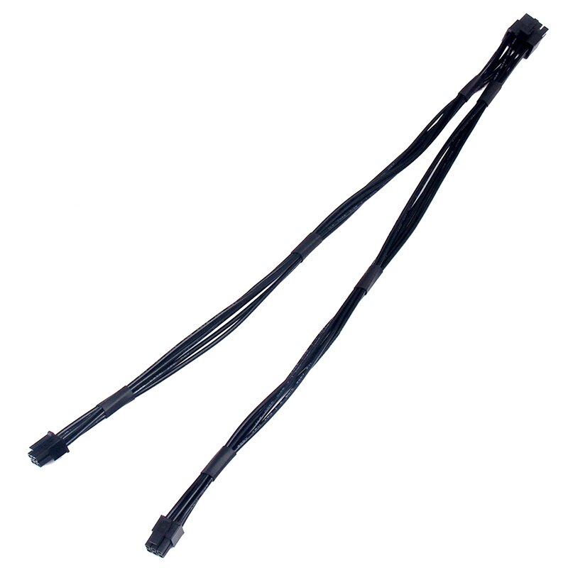 Dubbla mini 6 stift  to 8 stift bild grafikkort strömkabel pci express strömadapter kablar 37cm för pc server